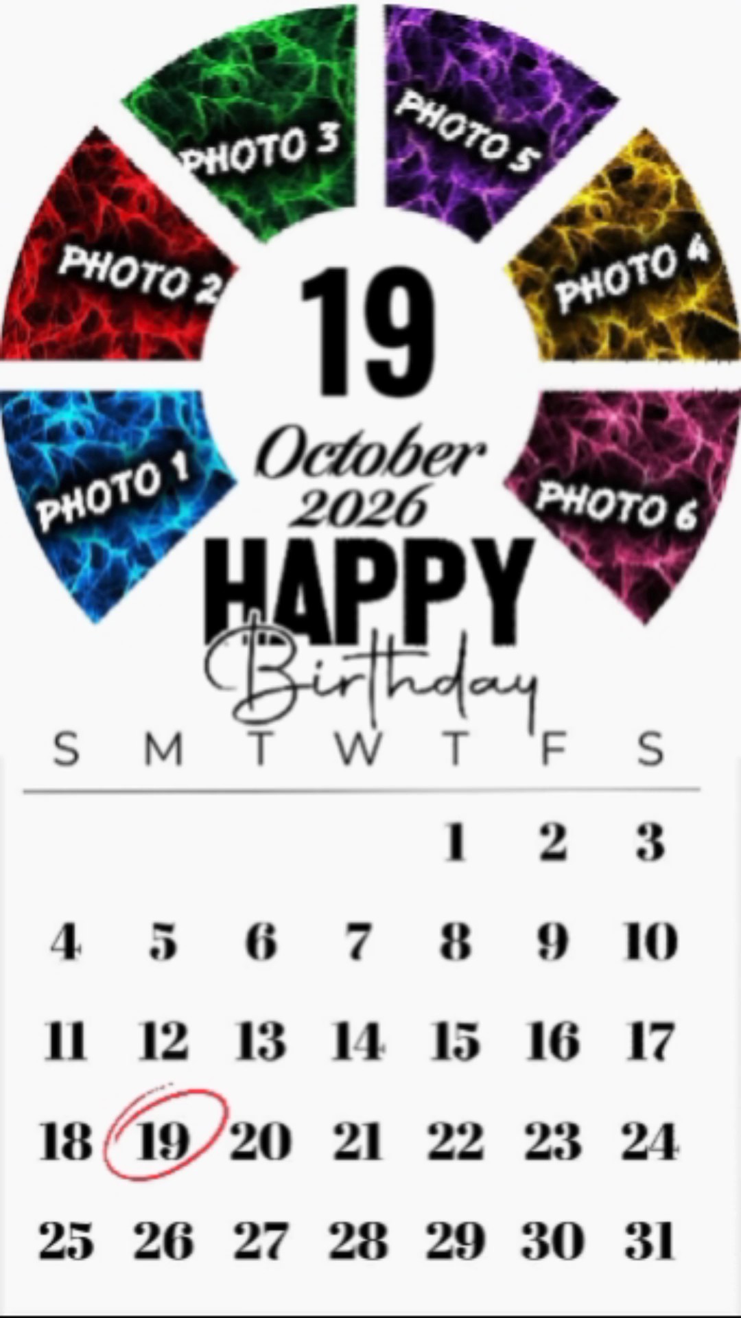 Feliz cumpleaños 19 de octubre