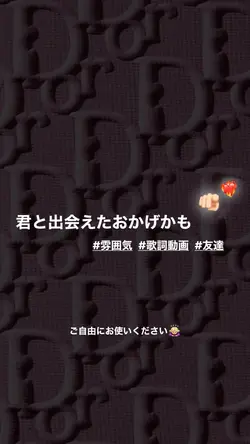 友達との歌詞動画に是非👍🏼
