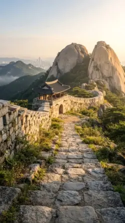 북한산 산성길의 아침
