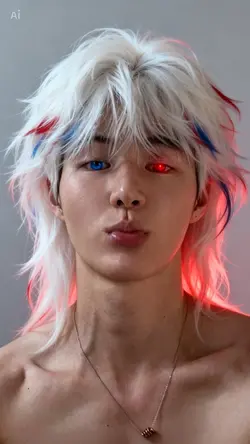 AI albino boy