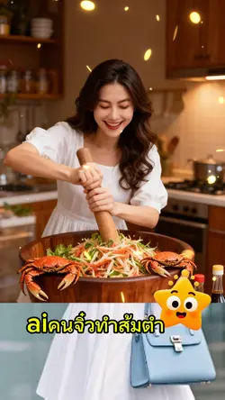 AIคนจิ๋วทำส้มตำ