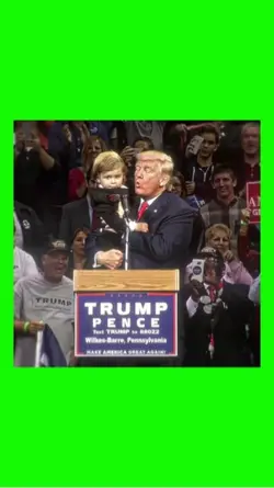 Trump withbaby stage