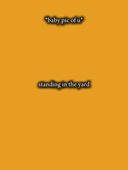 standing in the yard