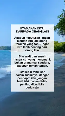 Utamakan istri