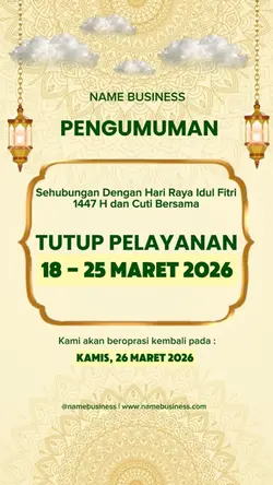 PENGUMUMAN TUTUP