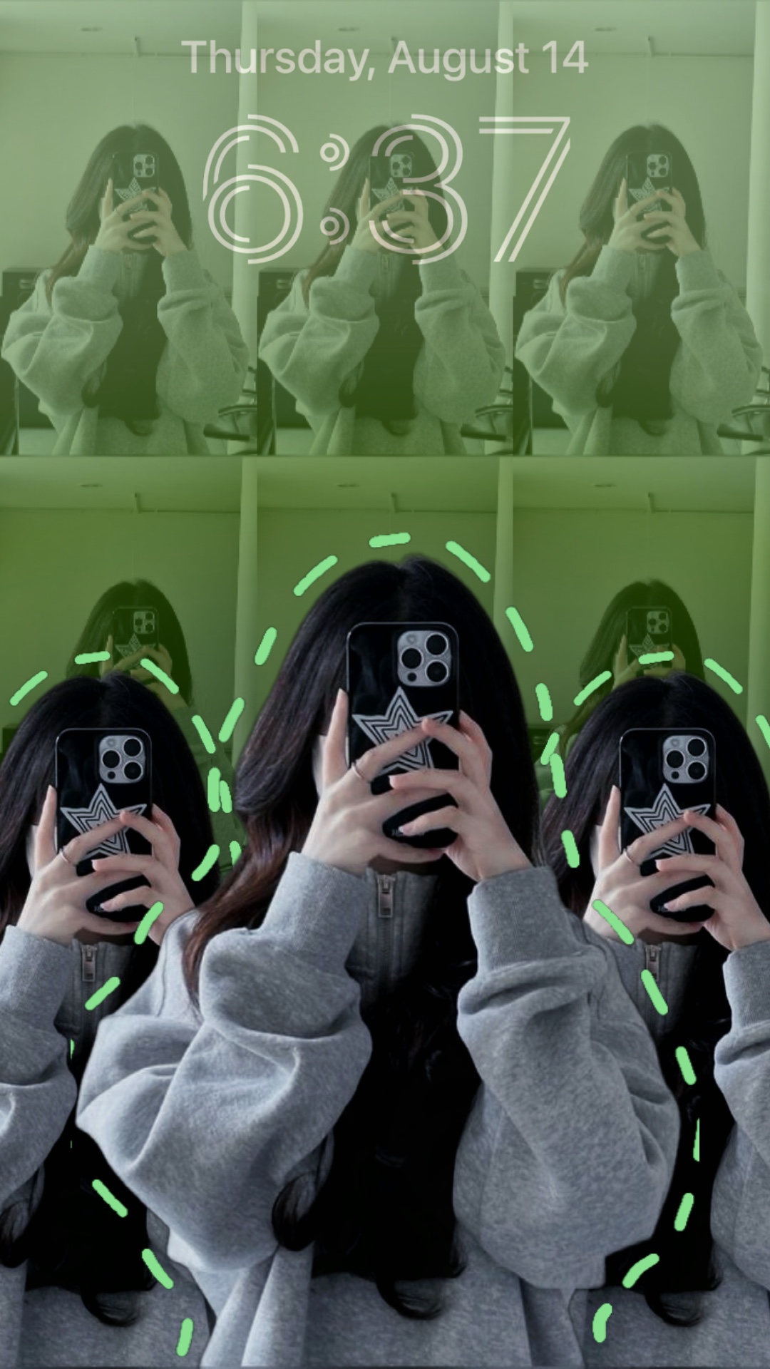 Grüne Tapete 
