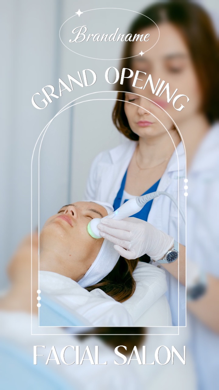 Salón De Belleza Fuera De Línea Gran Apertura Estilo Minimalista En Blanco IG, 5 Clips