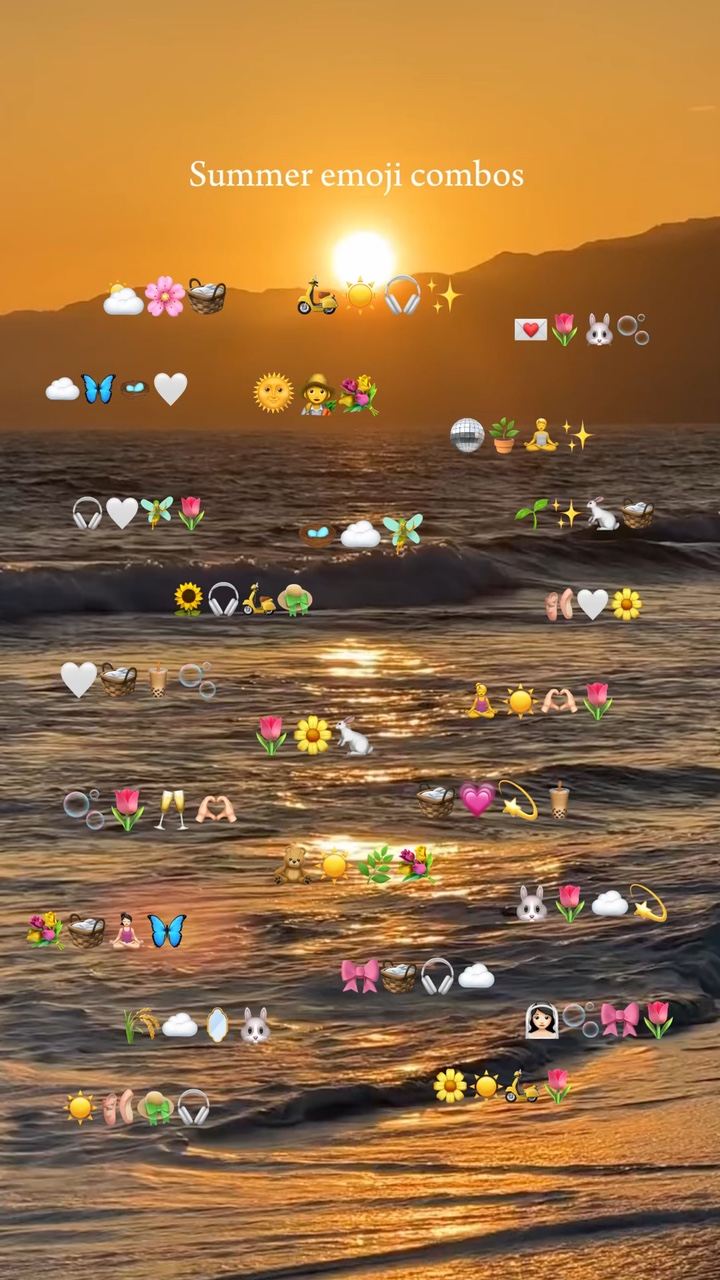 Mga combo ng summer emoji