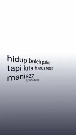 hidup boleh pahit