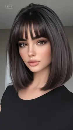 long bob with bangs