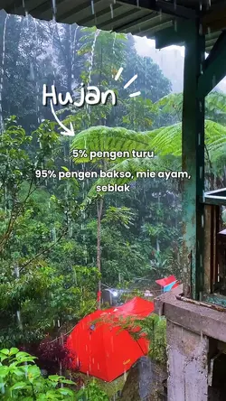 hujan 5% pengen turu