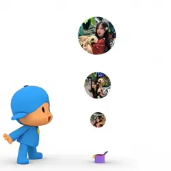 pocoyo stiker lucu