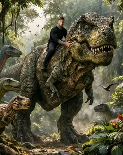 Man and Dinosaur