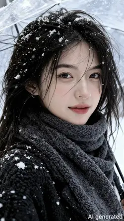 Ghép ảnh AI mùa đông