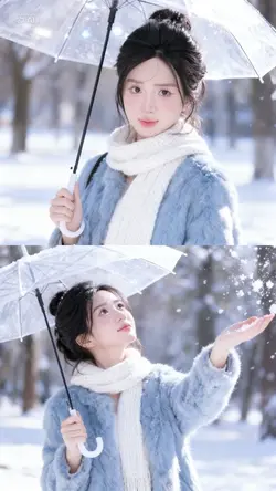 AI ghép ảnh tuyết