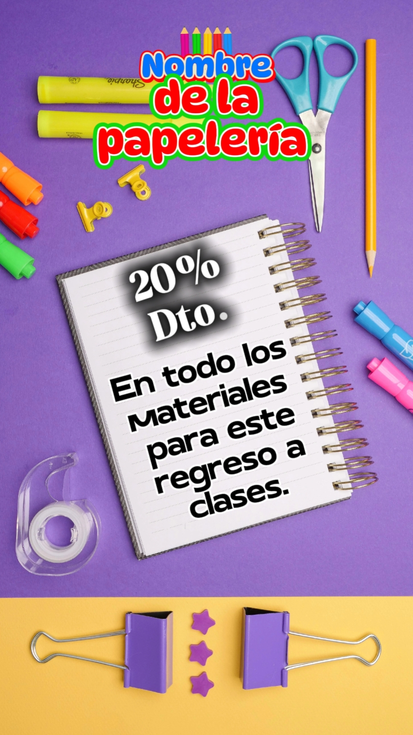 Papelería 20% dto.