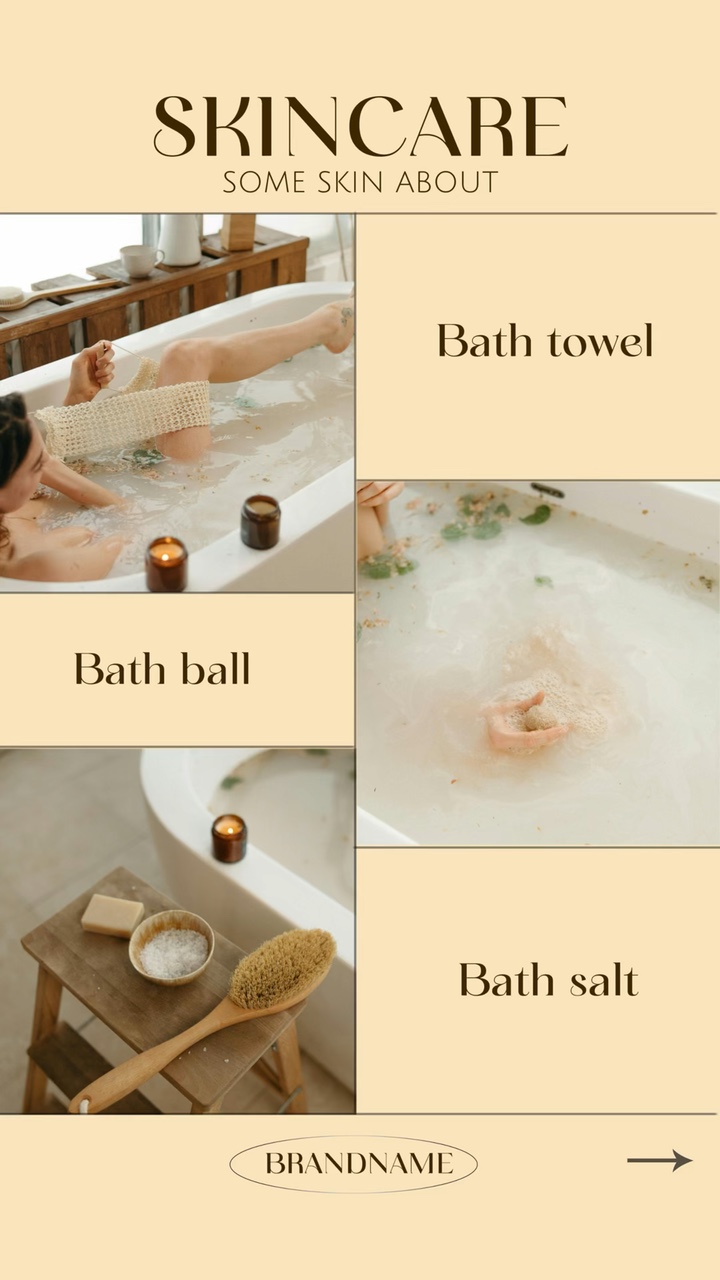Minimalist Beauty Industry Skincare Guide template for TikTok