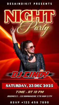 NIGHT PARTY RED GOLD