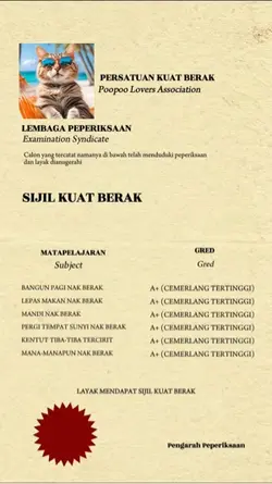 Sijil kuat berak