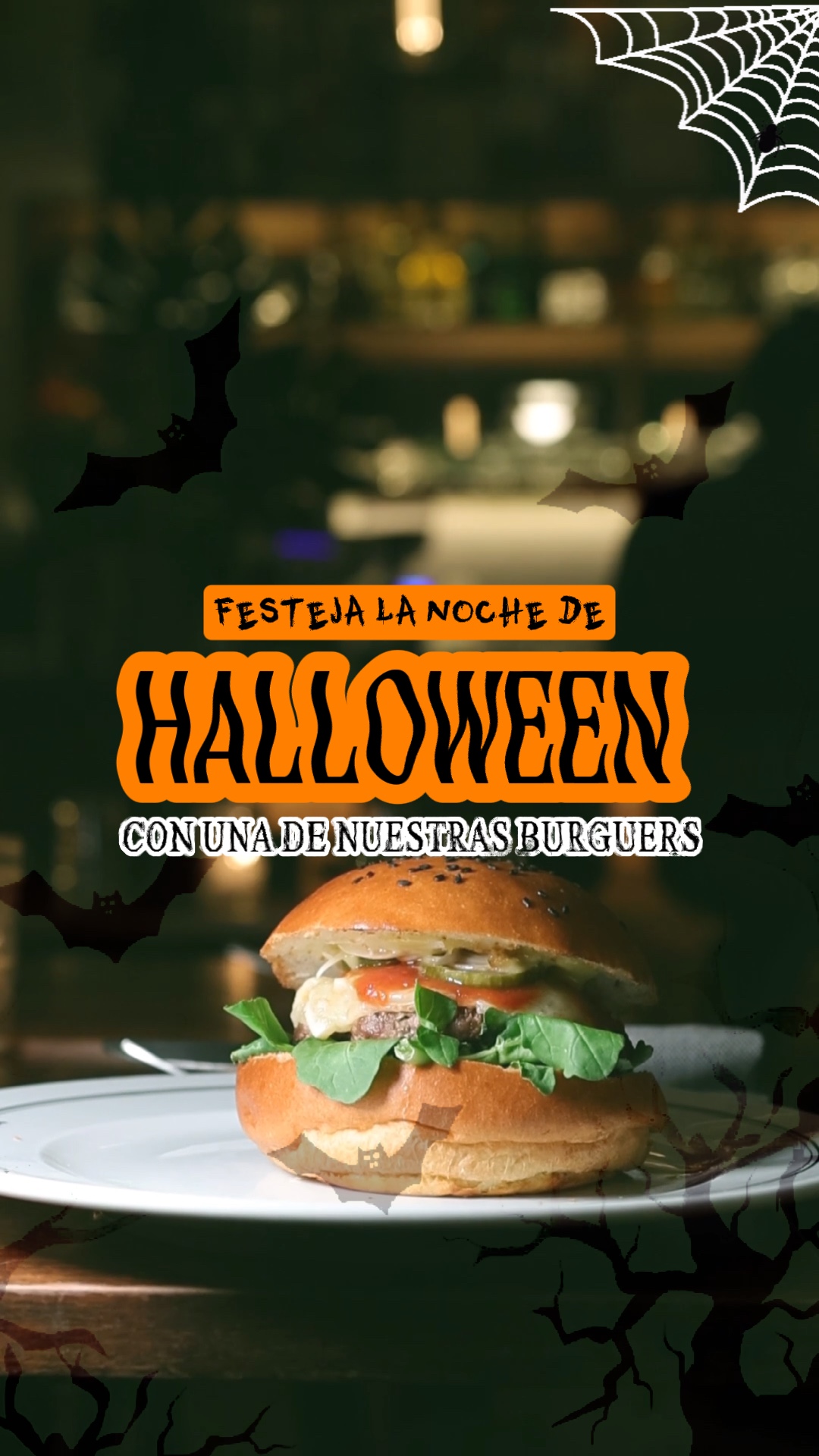 Hambúrguer de halloween