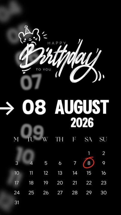 Aug 08th Birthday 