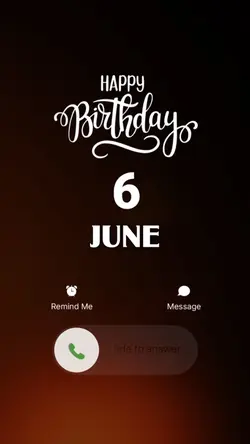 BIRTHDAY 6 JUNE 2026