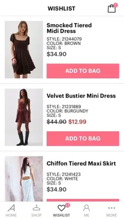runningout of clothe