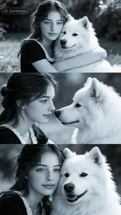 BW photo with my pet