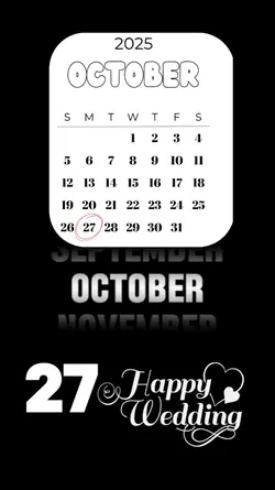 OCTOBER 27 WEDDING