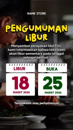 PENGUMUMAN LIBUR