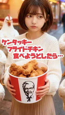 フライドチキン食べようとしたら