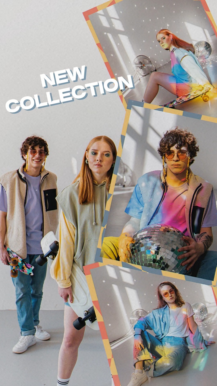 Neue Kollektion Kleidung Produkt Display TikTok Style