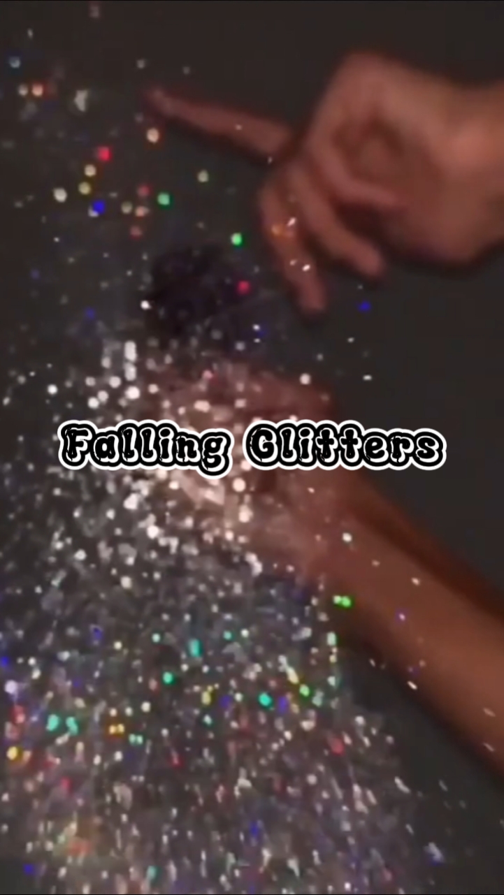 Falling glitters.