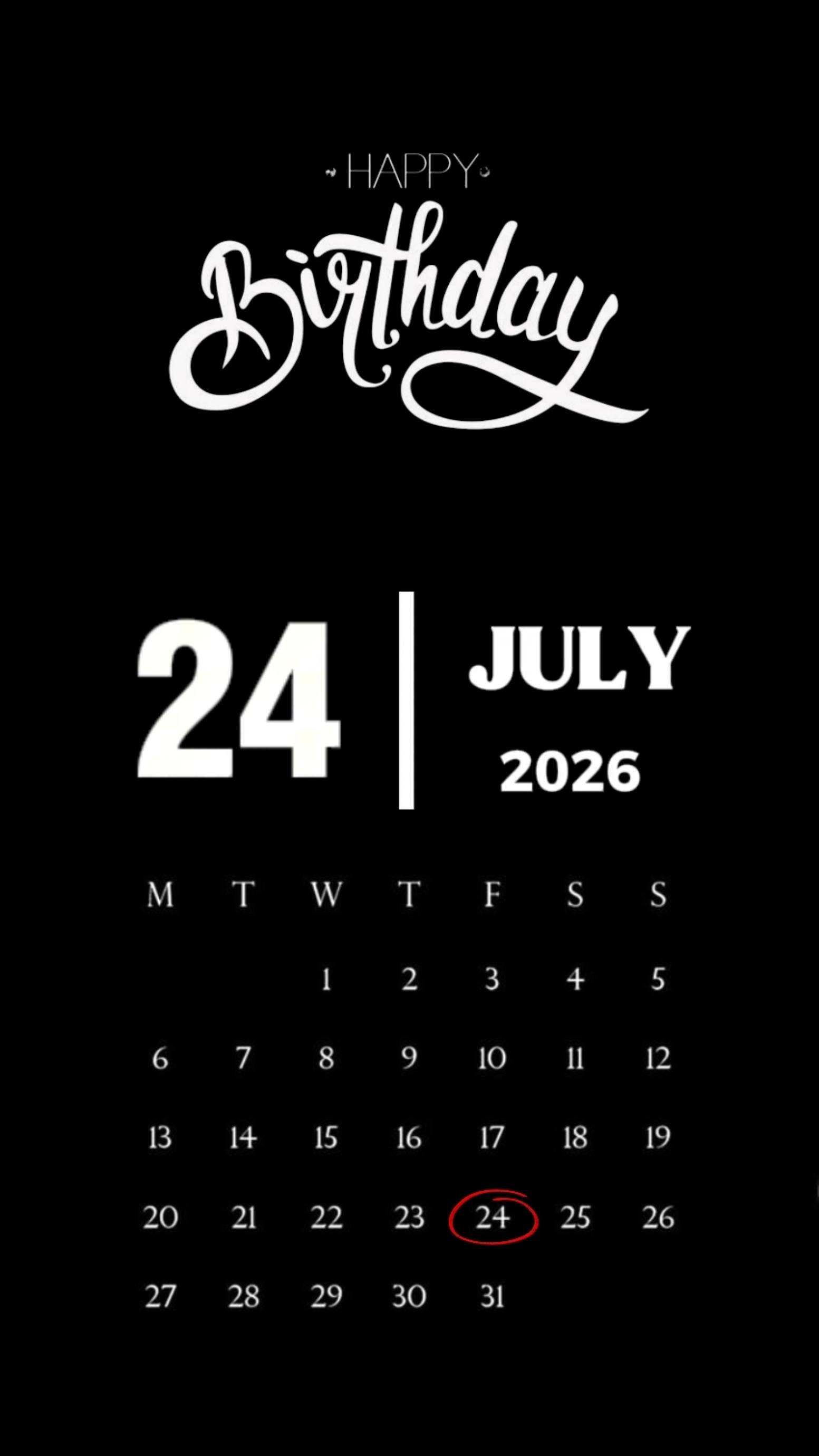 ANNIVERSAIRE 24 JUILLET 