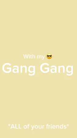 With my gang gang 