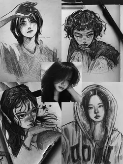 aesthetic draw BW