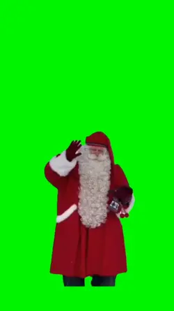 Santa waving hand