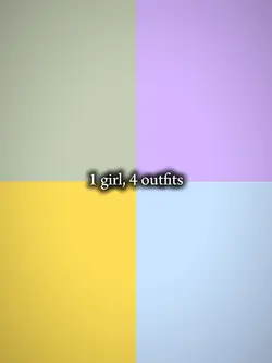 1 girl 4 outfits 