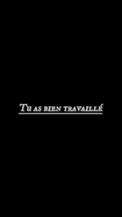 Tu tan bien travaillé