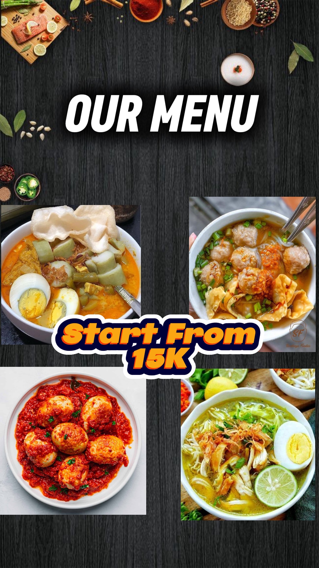 Menú De Comida 