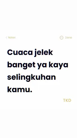 Cuaca jelek kayak 