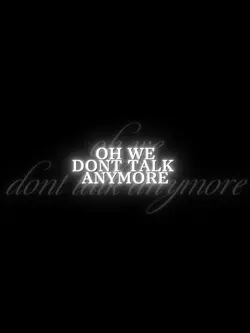 We dont talk anymore