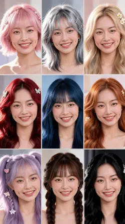 Hairstyle & color AI