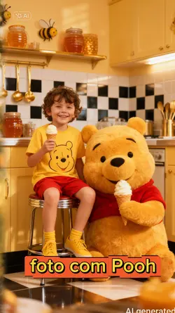 Foto com Pooh 
