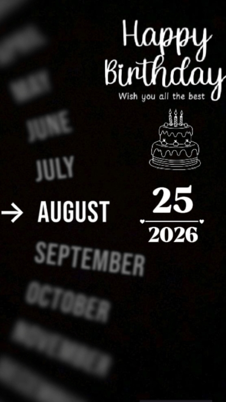 BIRTHDAY 25 AUGUST 