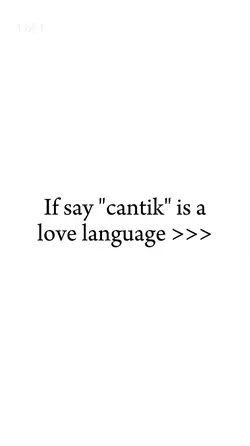 if say "cantik"