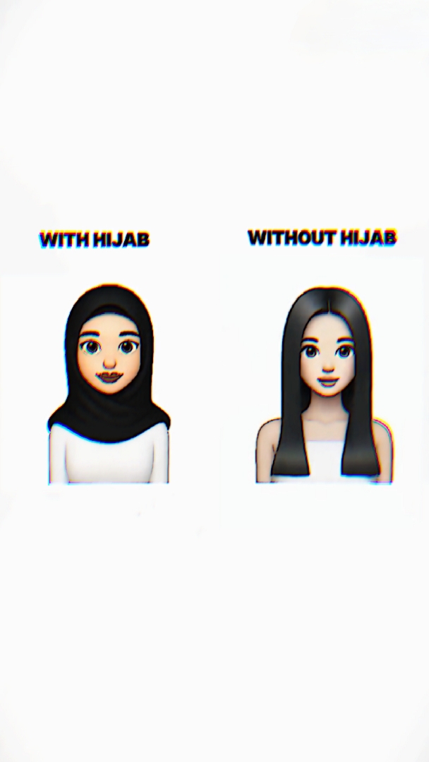 dengan hijab x tanpa