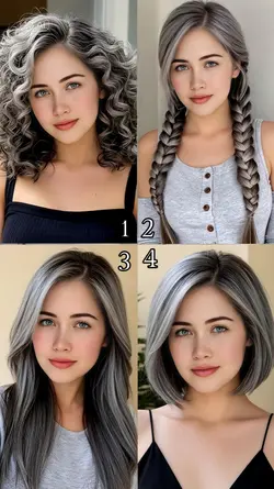 grey hairstyle