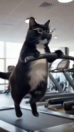 Funny Gym ai cat