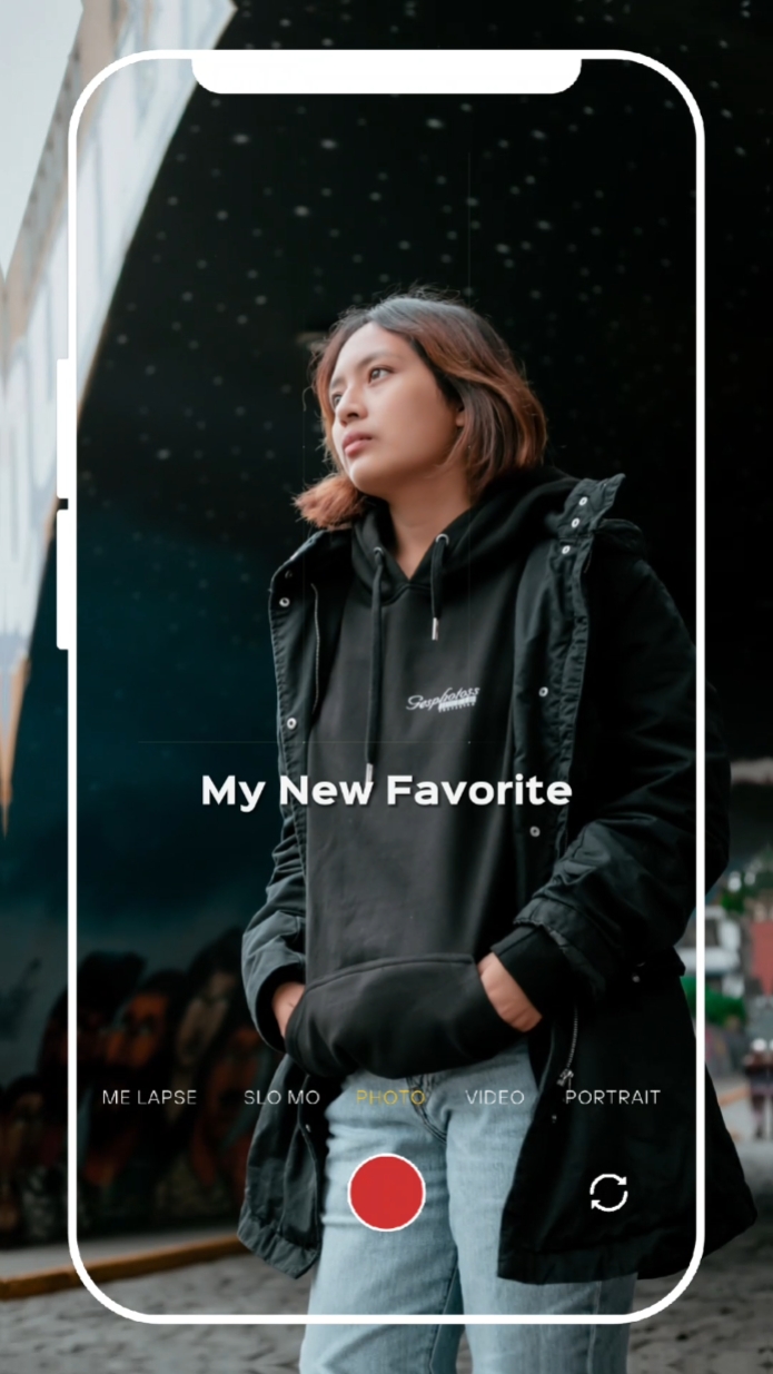 Vestuário produto exibição interface do usuário recreação estilo tiktok
